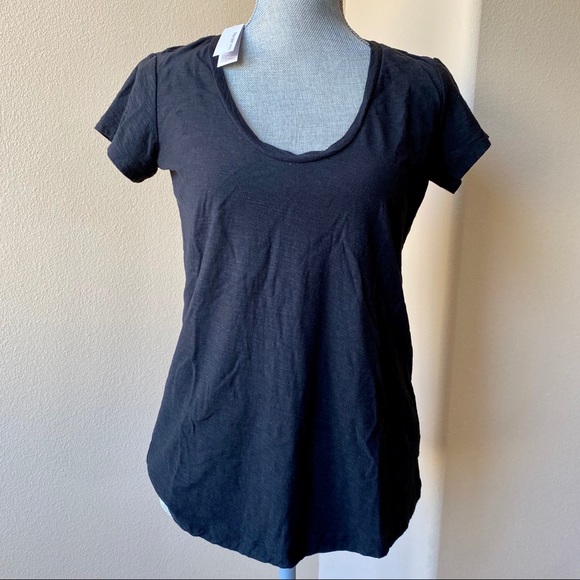 james perse black scoop neck tee - Picture 1 of 6